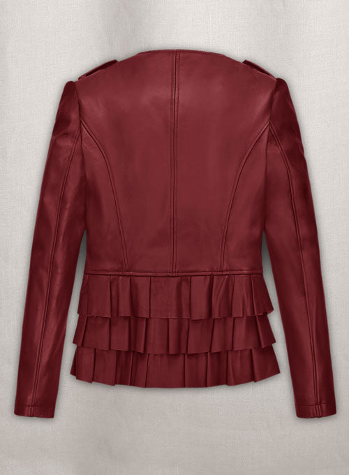 Cherry Red Leather Jacket # 295 - LeatherCult