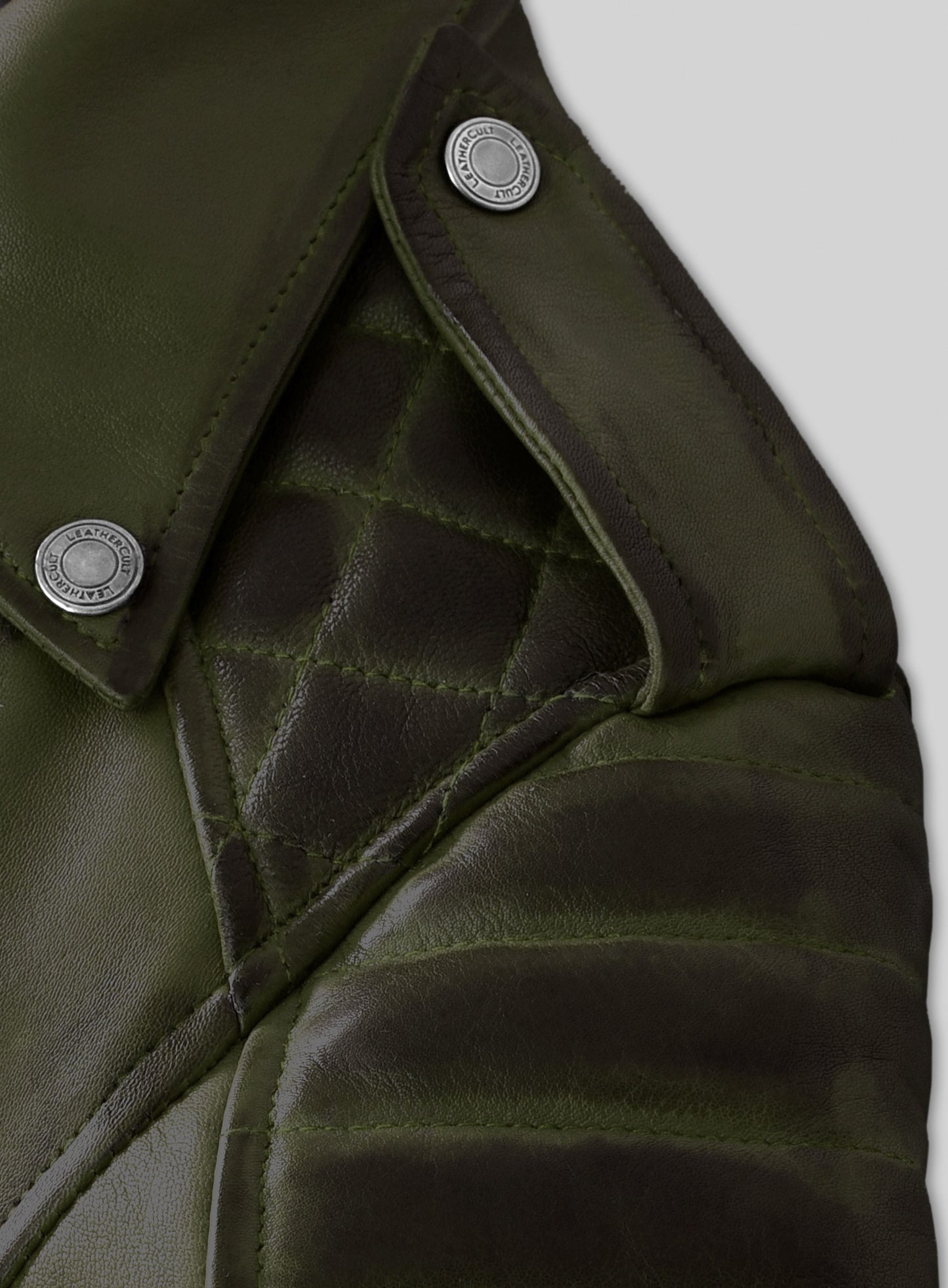 Charlotte Burnt Olive Leather Jacket