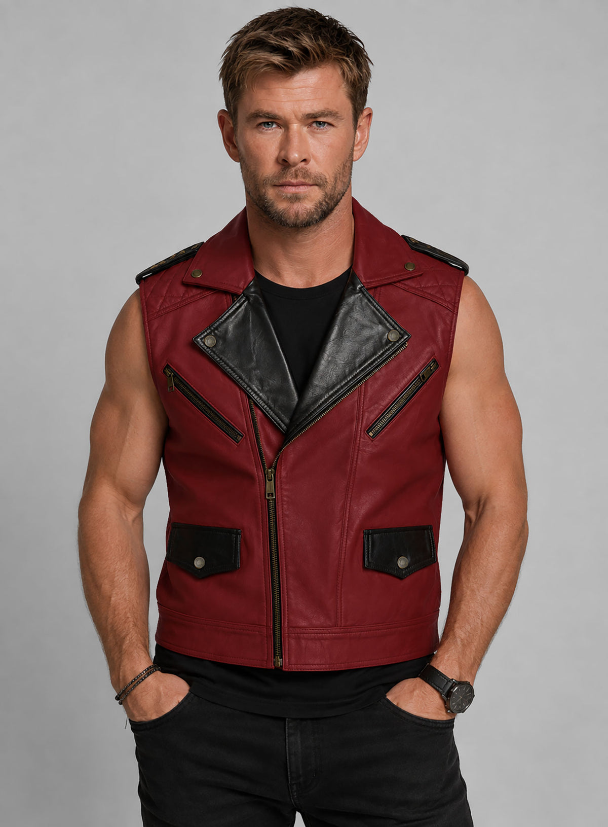Chris Hemsworth Thor Love and Thunder Leather Vest