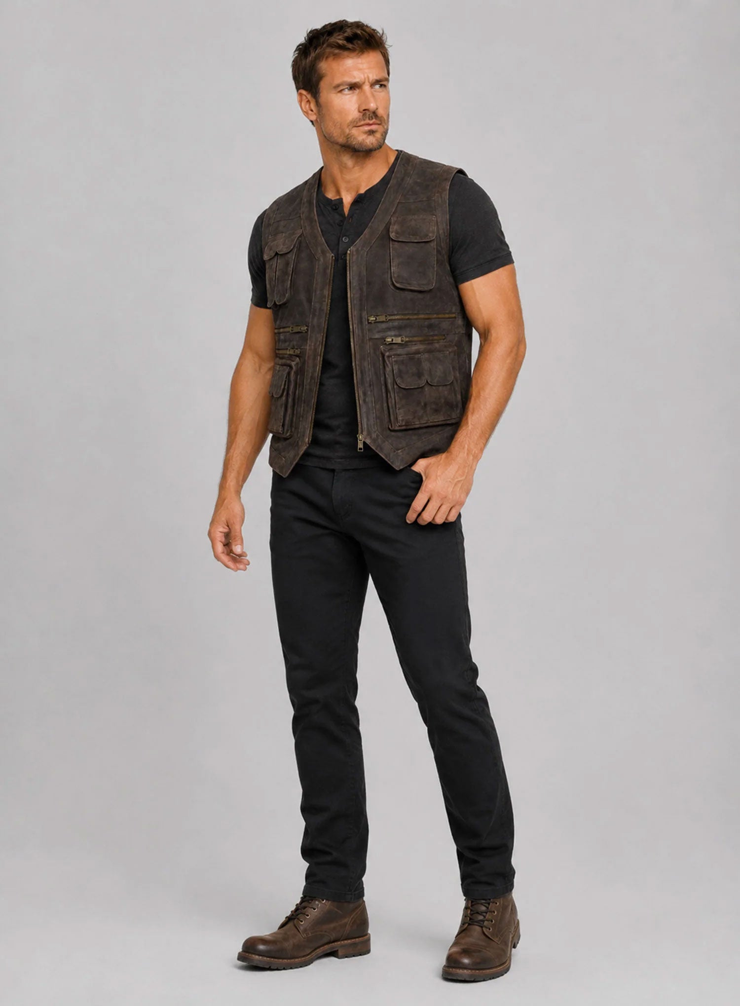 Chris Pratt Jurassic World Leather Vest – LeatherCult