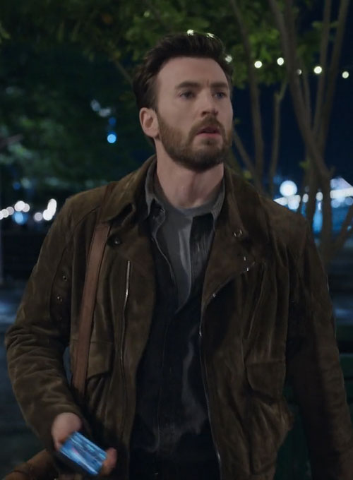 Chris Evans Ghosted Leather Jacket - LeatherCult