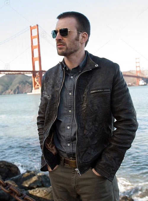 Chris Evans Playing it Cool Leather Jacket - LeatherCult