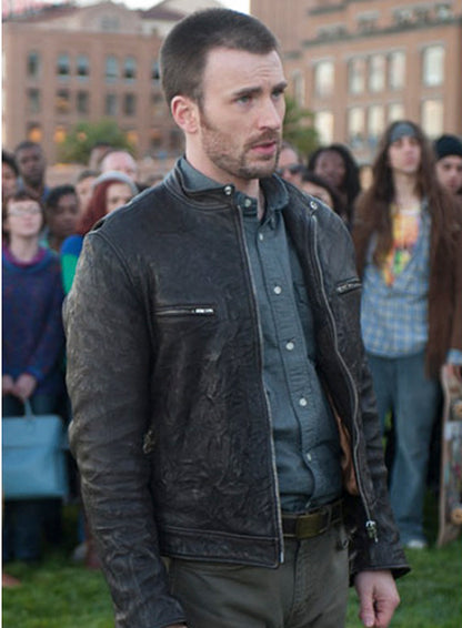 Chris Evans Playing it Cool Leather Jacket - LeatherCult