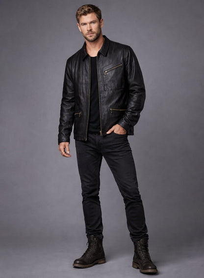 Chris Hemsworth Leather Jacket