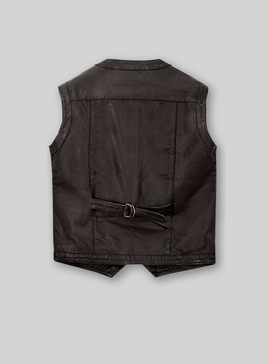 Soft Louis Brown Washed & Wax Chris Pratt Jurassic World Vest Soft Louis Brown Washed & Wax Chris Pratt Jurassic World Vest