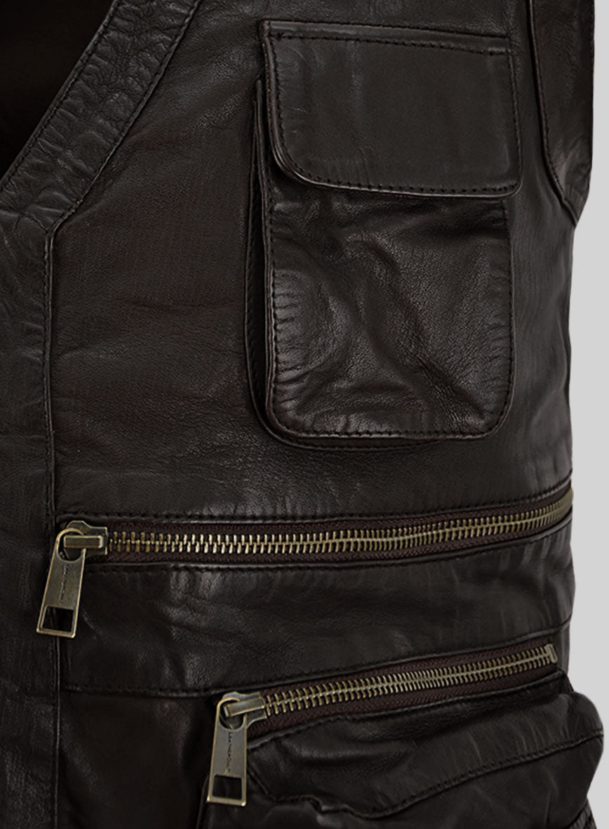 Soft Louis Brown Washed & Wax Chris Pratt Jurassic World Vest