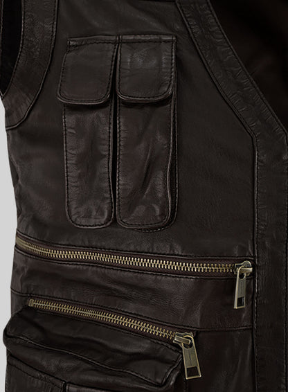 Soft Louis Brown Washed & Wax Chris Pratt Jurassic World Vest