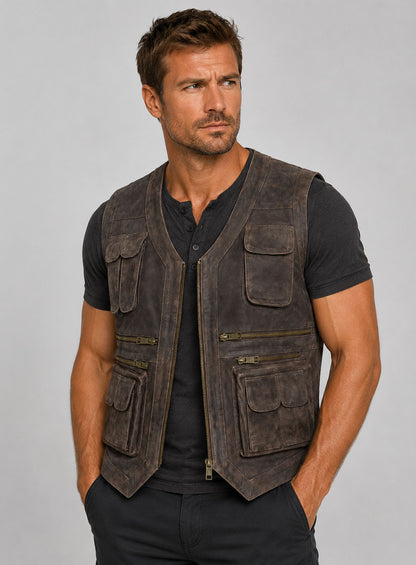 Chris Pratt Jurassic World Leather Vest