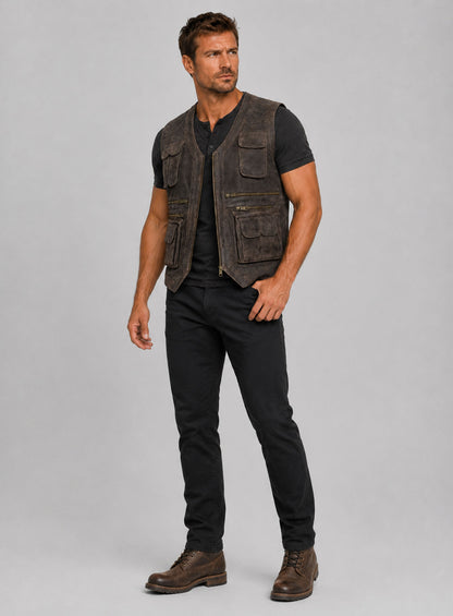 Chris Pratt Jurassic World Leather Vest