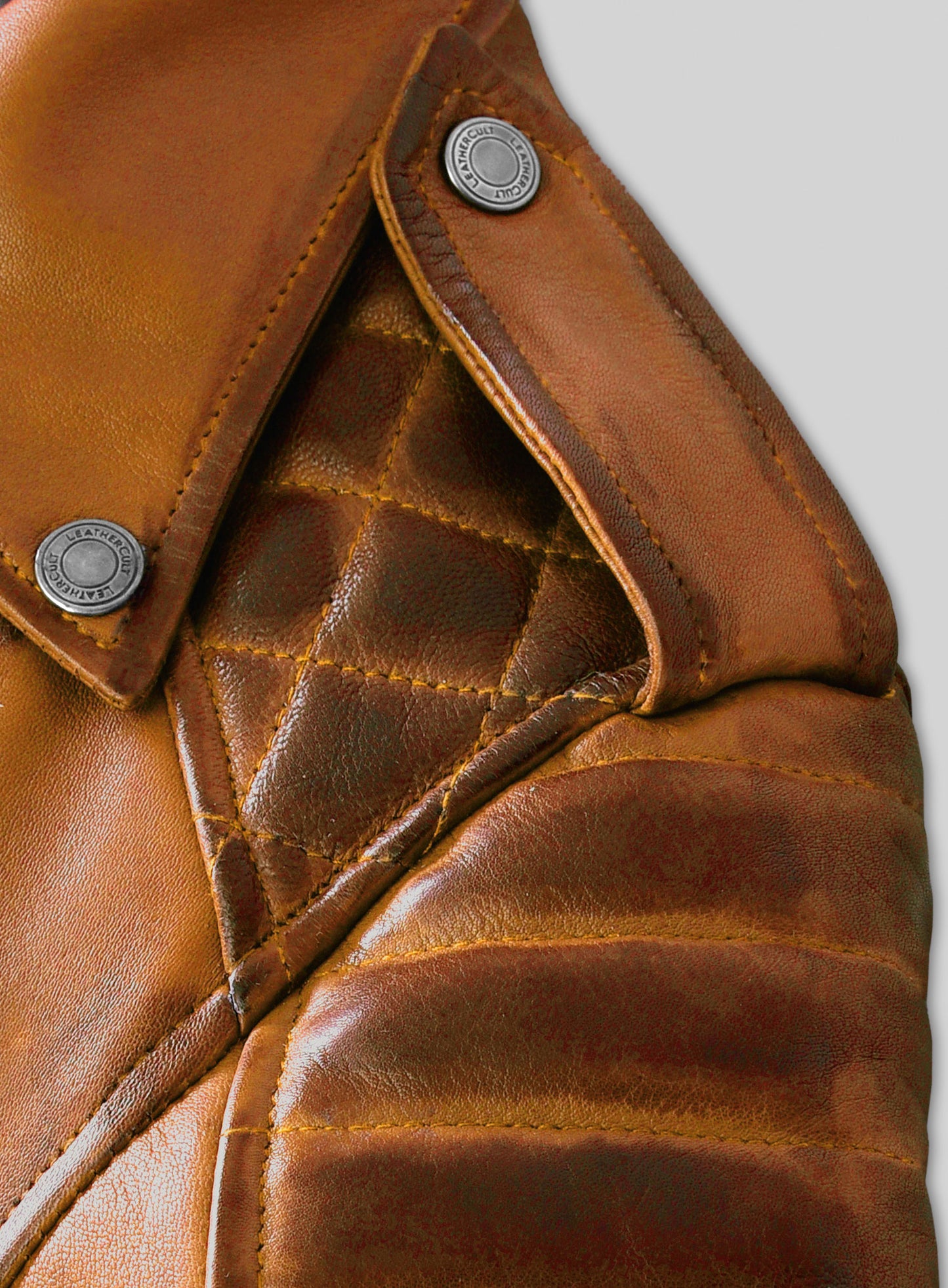 Charlotte Burnt Mustard Leather Jacket