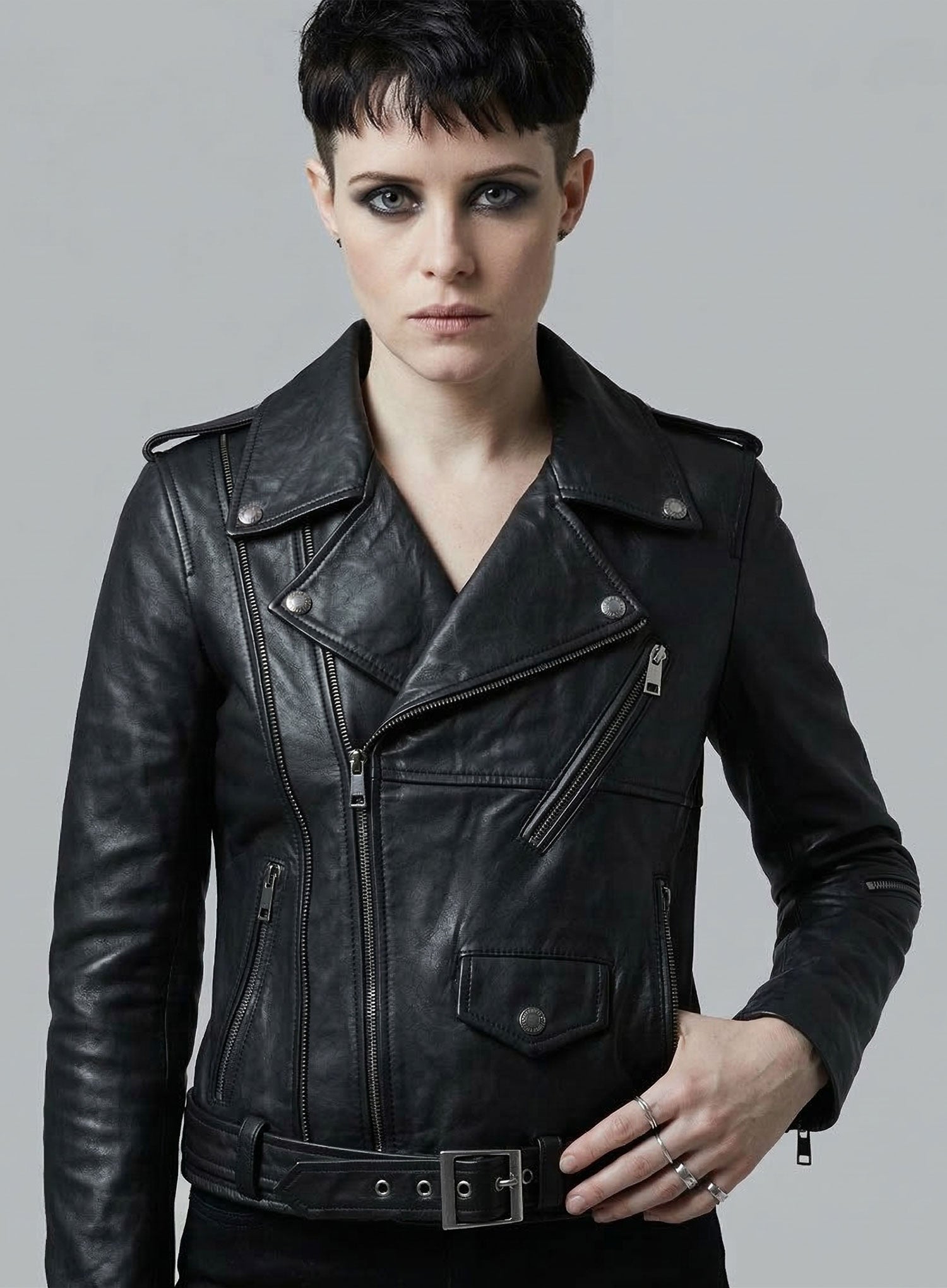 Claire Foy The Girl in the Spider's Web Leather Jacket – LeatherCult