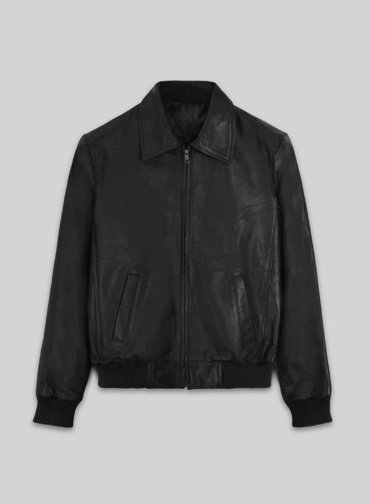 Classic Bomber Leather Jacket