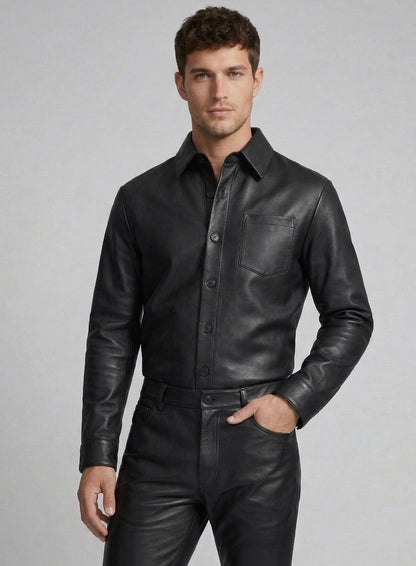 Classic Leather Shirt – LeatherCult Classic Leather Shirt – LeatherCult