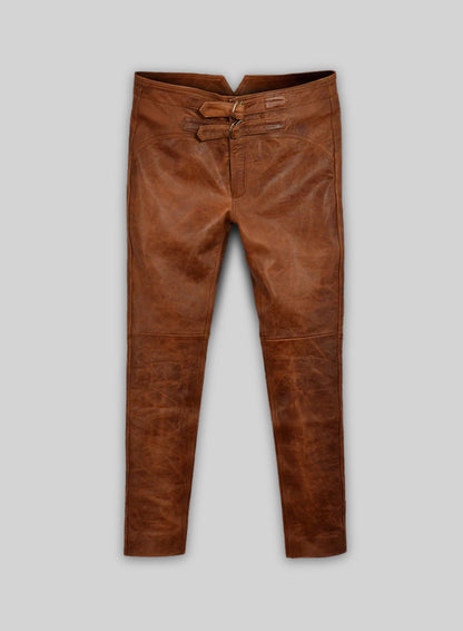 Cognac Jim Morrison Leather Pants