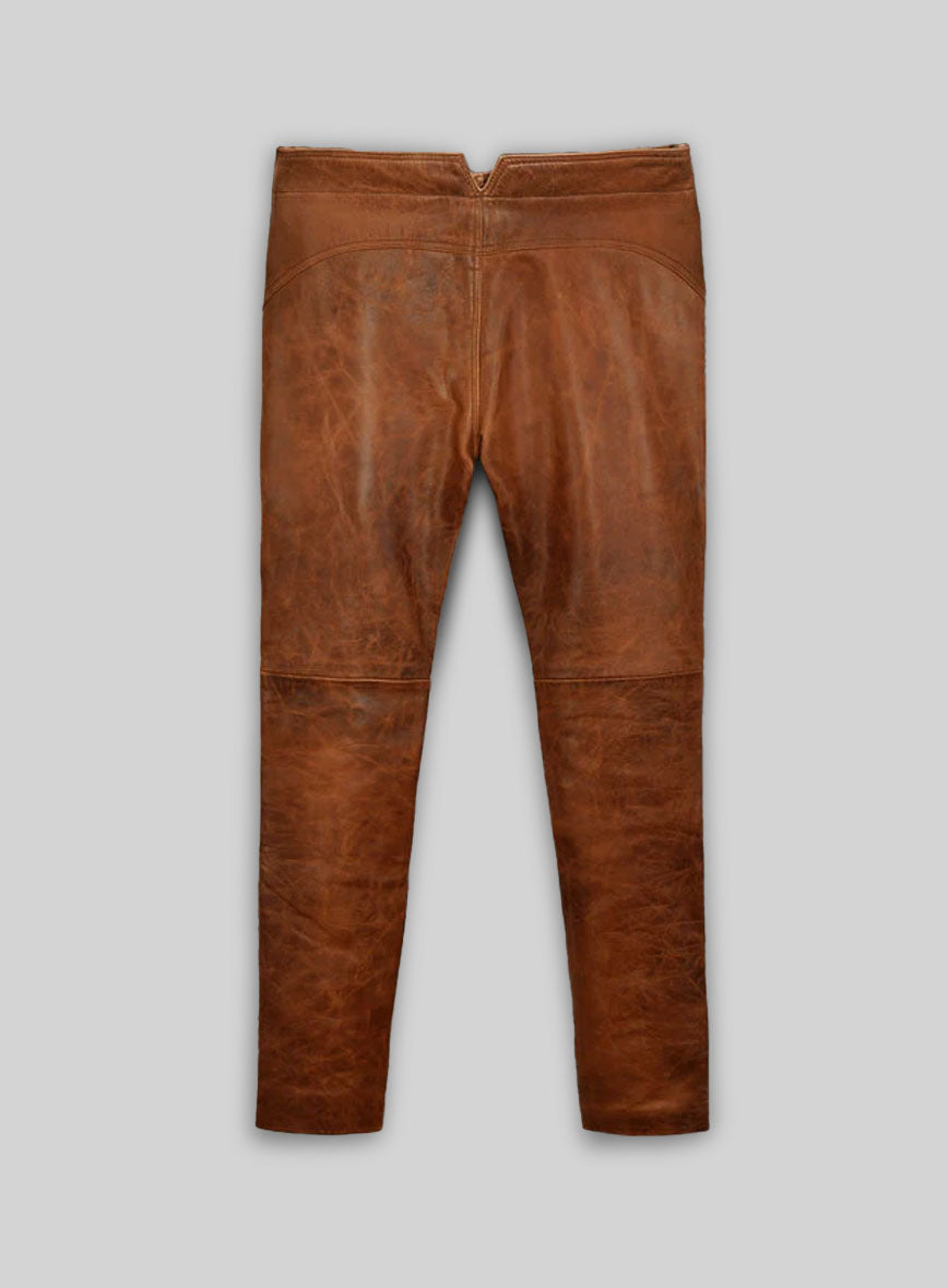 Cognac Jim Morrison Leather Pants