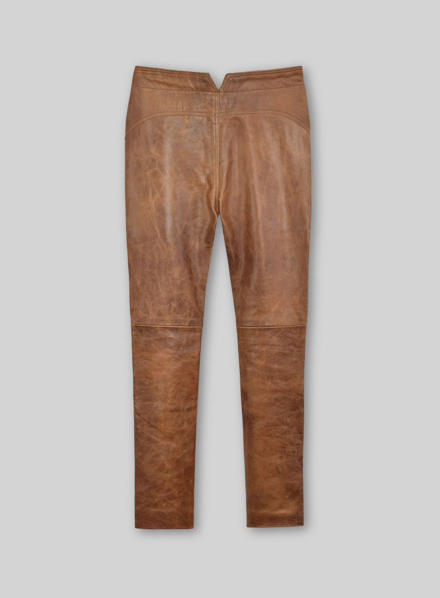 Cognac Jim Morrison Leather Pants