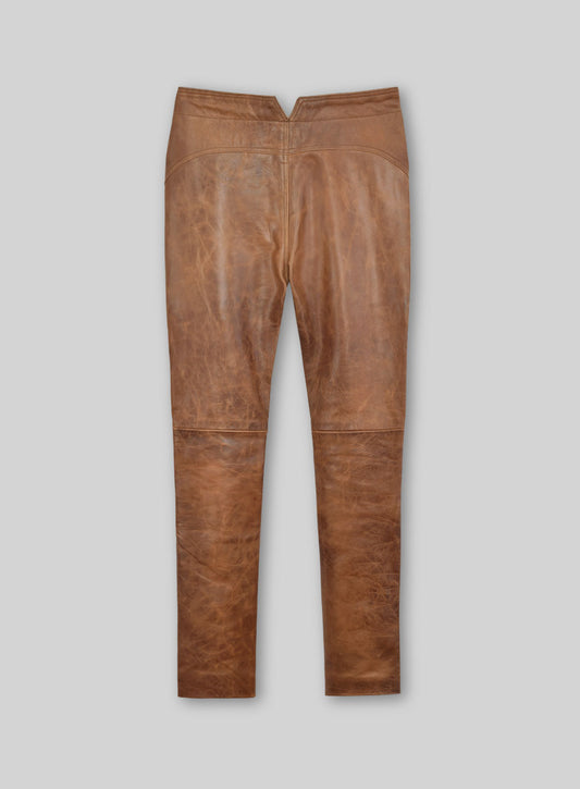 Cognac Jim Morrison Leather Pants