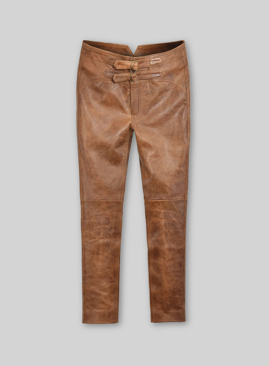 Cognac Jim Morrison Leather Pants