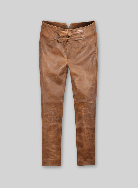 Cognac Jim Morrison Leather Pants