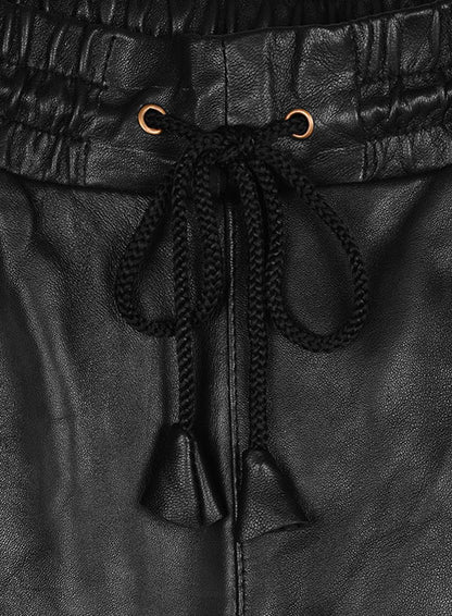 Coleman Drawstring Leather Pants - LeatherCult