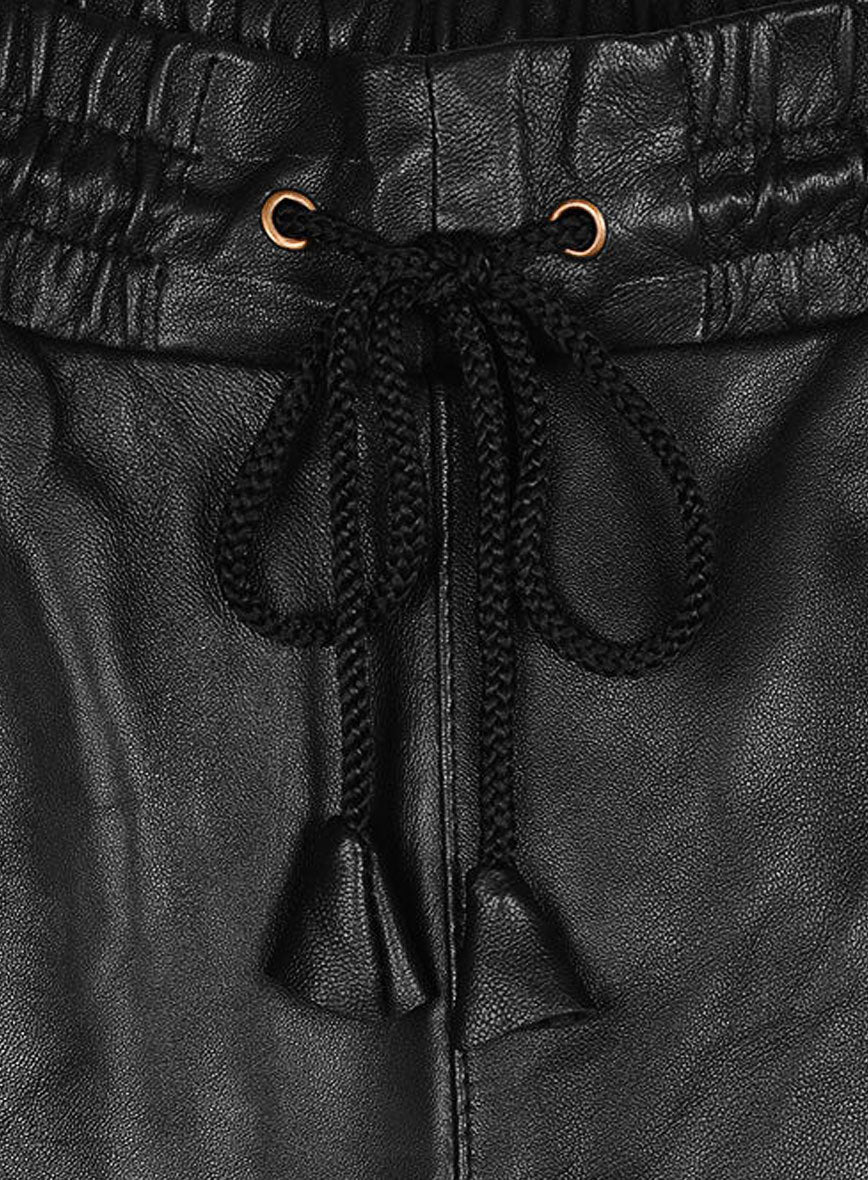 Coleman Drawstring Leather Pants