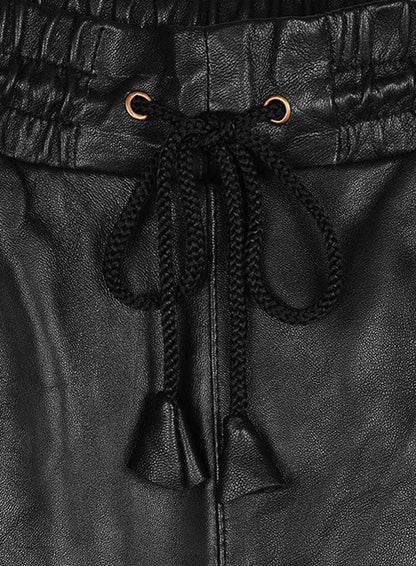 Coleman Drawstring Leather Pants