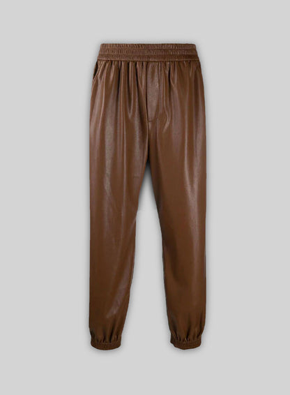 Comfy Leather Jogging Pants