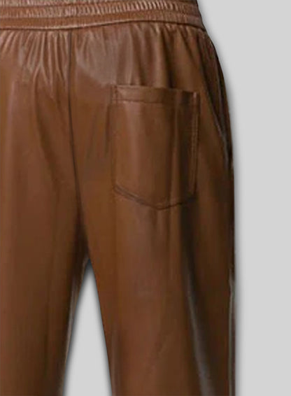 Comfy Leather Jogging Pants