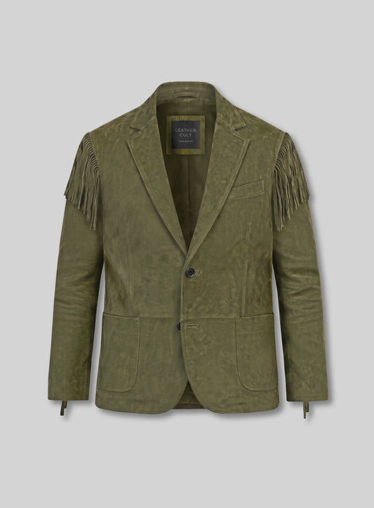 Cowboy Fringe Suede Leather blazer