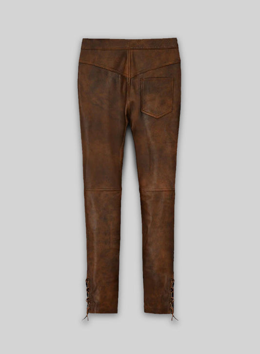 Cowboy Lace up Leather Pants