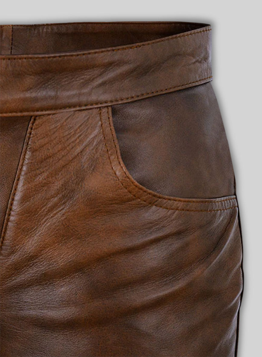 Cowboy Lace up Leather Pants
