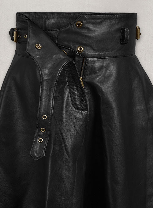 Cowboy Flare Leather Skirt - # 484 - LeatherCult