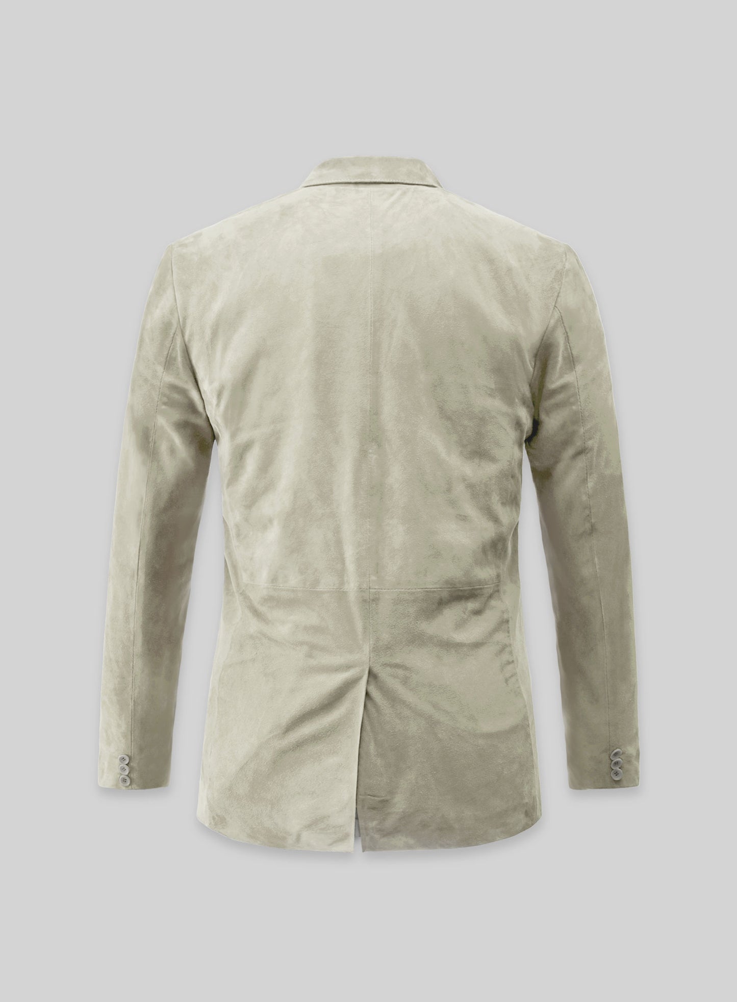 Cream Beige Suede Leather Blazer