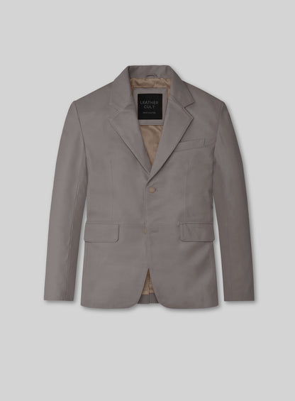 Croma Gray  Leather Blazer