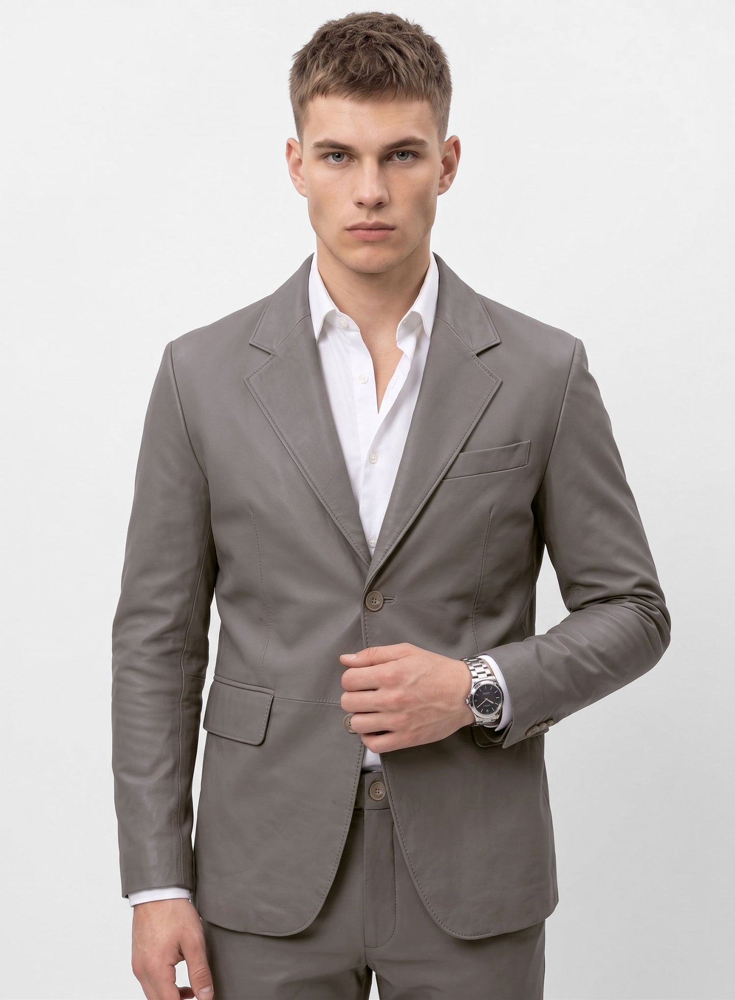Croma Gray leather Suit