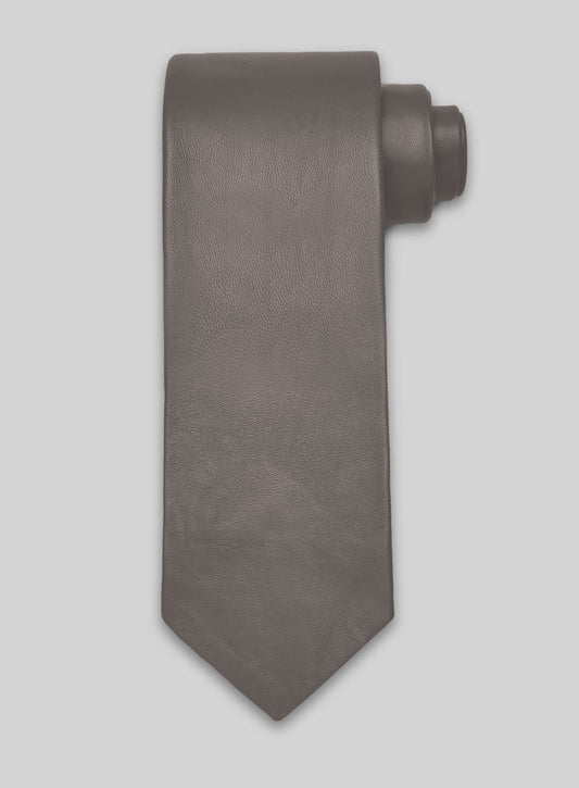 Croma Gray Leather Tie