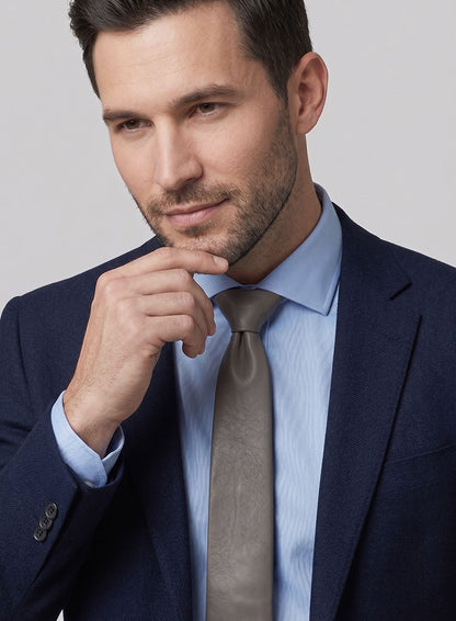 Croma Gray Leather Tie