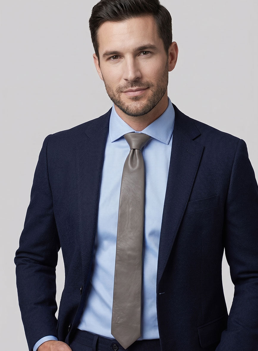 Croma Gray Leather Tie