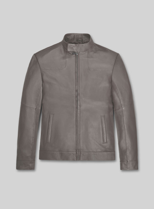 Croma Gray Washed & Wax Tom Cruise Fallout Leather Jacket