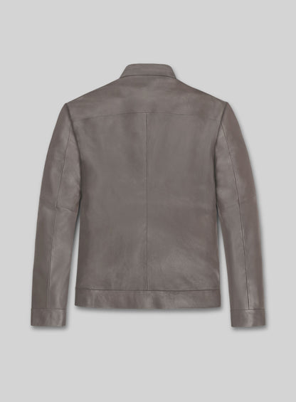 Croma Gray Washed & Wax Tom Cruise Fallout Leather Jacket