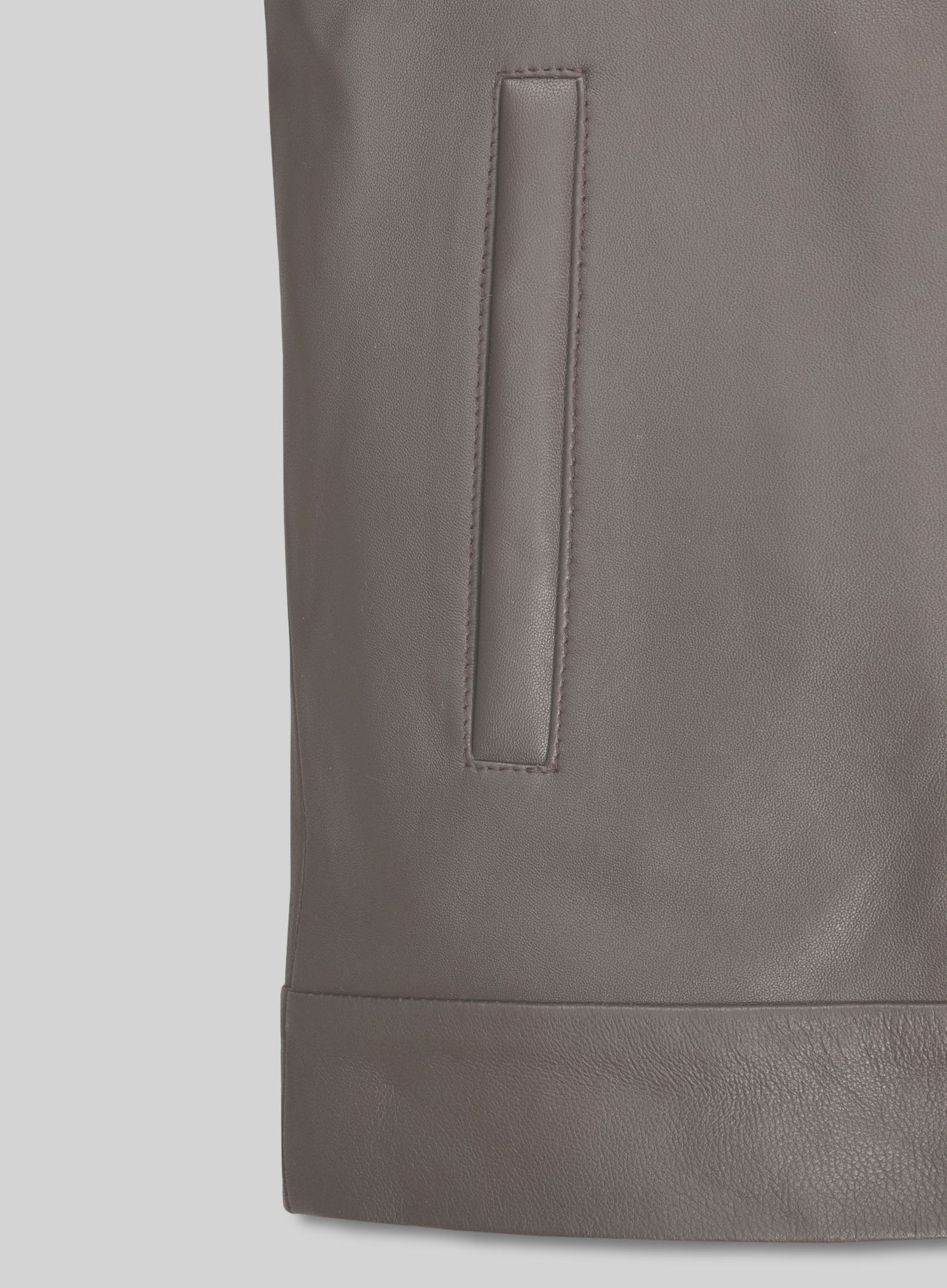 Croma Gray Washed & Wax Tom Cruise Fallout Leather Jacket