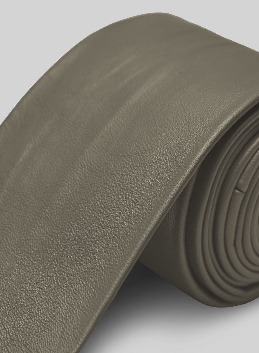 Croma Gray Leather Tie