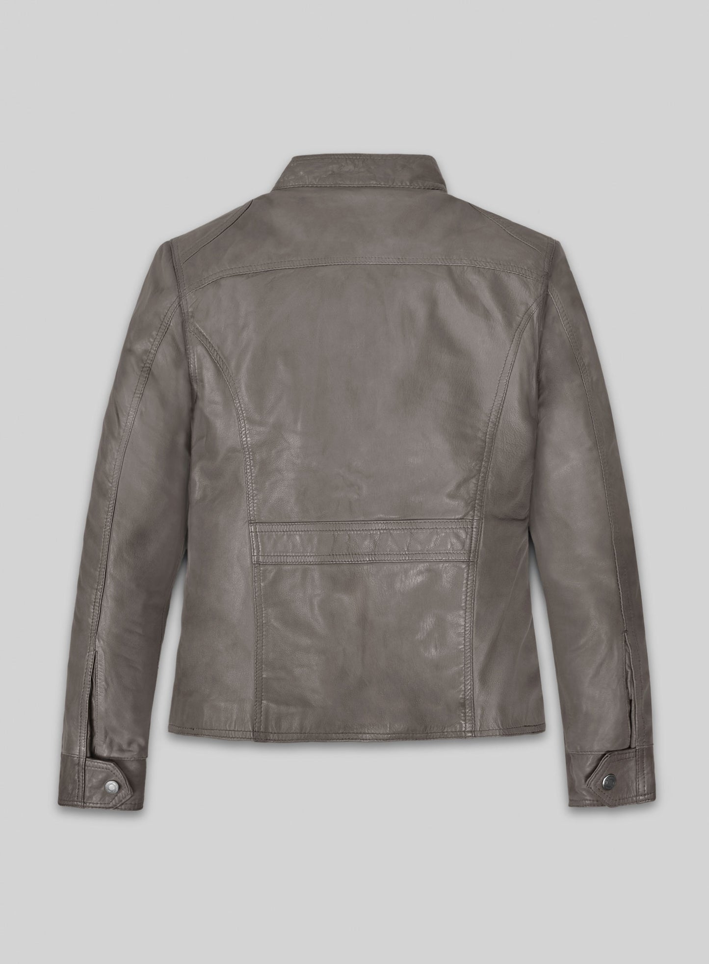 Croma Gray Washed & Wax Scarlett Johansson Leather Jacket