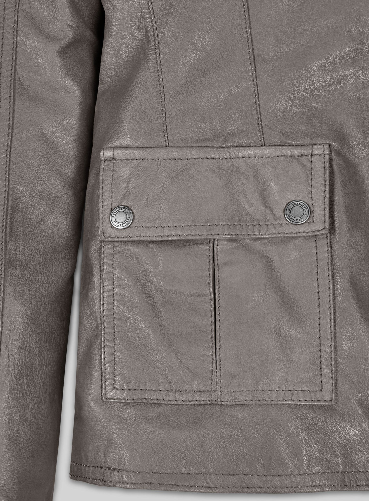 Croma Gray Washed & Wax Scarlett Johansson Leather Jacket