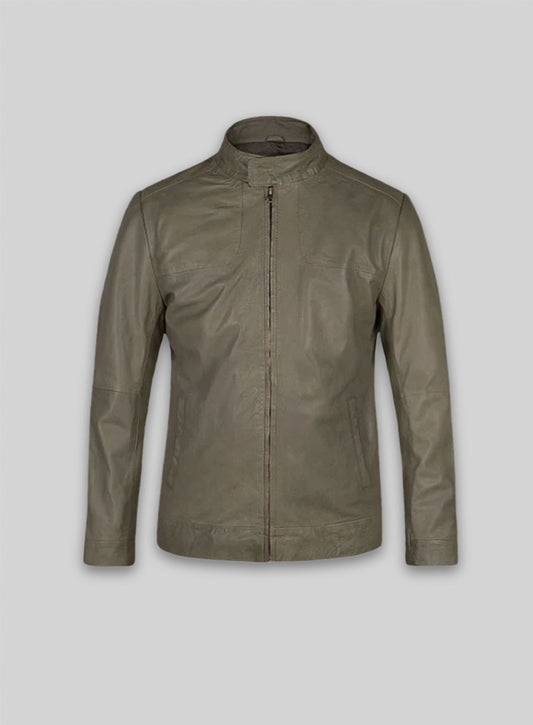 Croma Gray Washed & Wax Tom Cruise Fallout Leather Jacket
