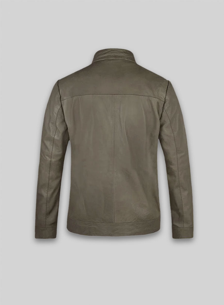 Croma Gray Washed & Wax Tom Cruise Fallout Leather Jacket