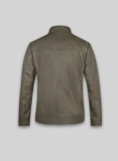 Croma Gray Washed & Wax Tom Cruise Fallout Leather Jacket