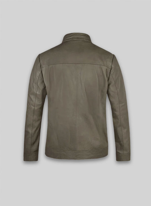 Croma Gray Washed & Wax Tom Cruise Fallout Leather Jacket