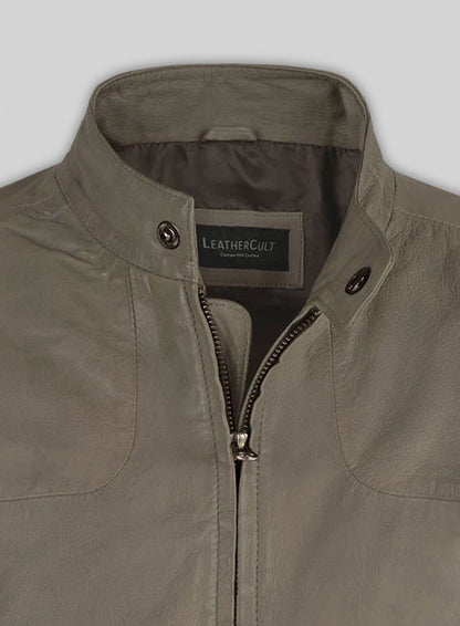 Croma Gray Washed & Wax Tom Cruise Fallout Leather Jacket