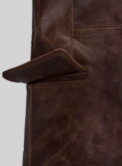 Thick Dark Espresso Dakota Johnson Madame Web Leather Trench Coat